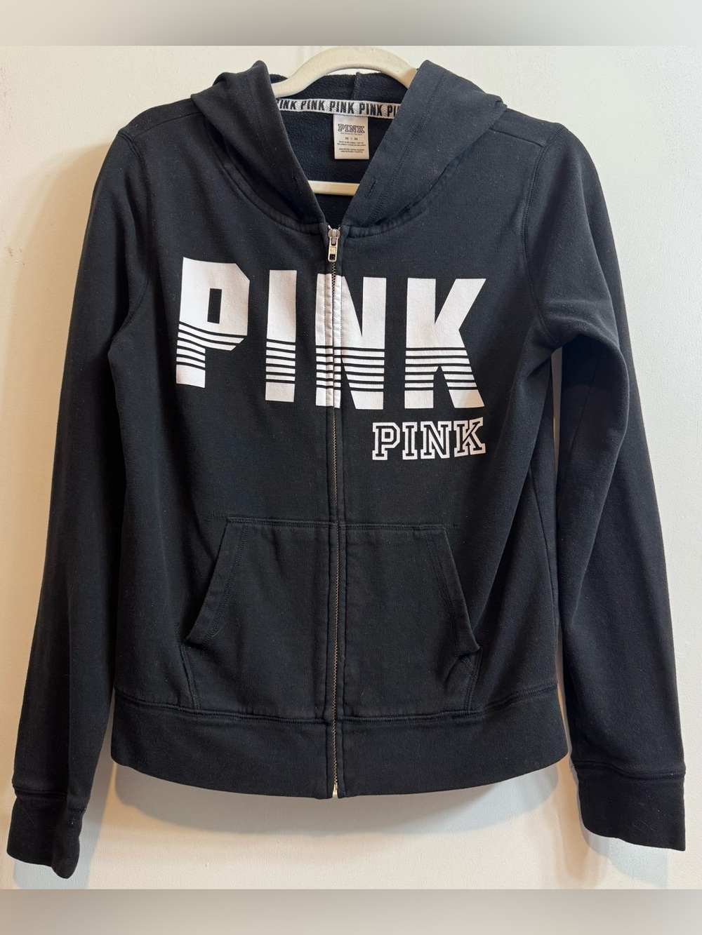 PINK Zipper Hoodie M